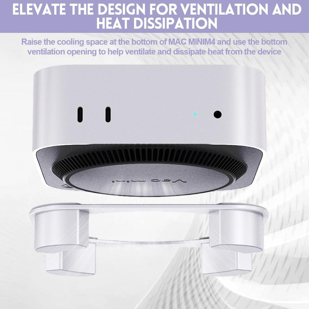Aluminium Ständer für Mac mini M4/M4 Pro, Praktisch Gestalteter Schaltmechanismus, Belüftung Wärmeab