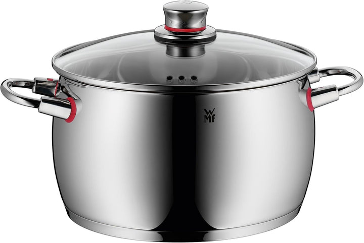 WMF Quality One Kochtopf gross 24cm, Glasdeckel mit Dampföffnung, Nudeltopf, Fleischtopf Induktion 6