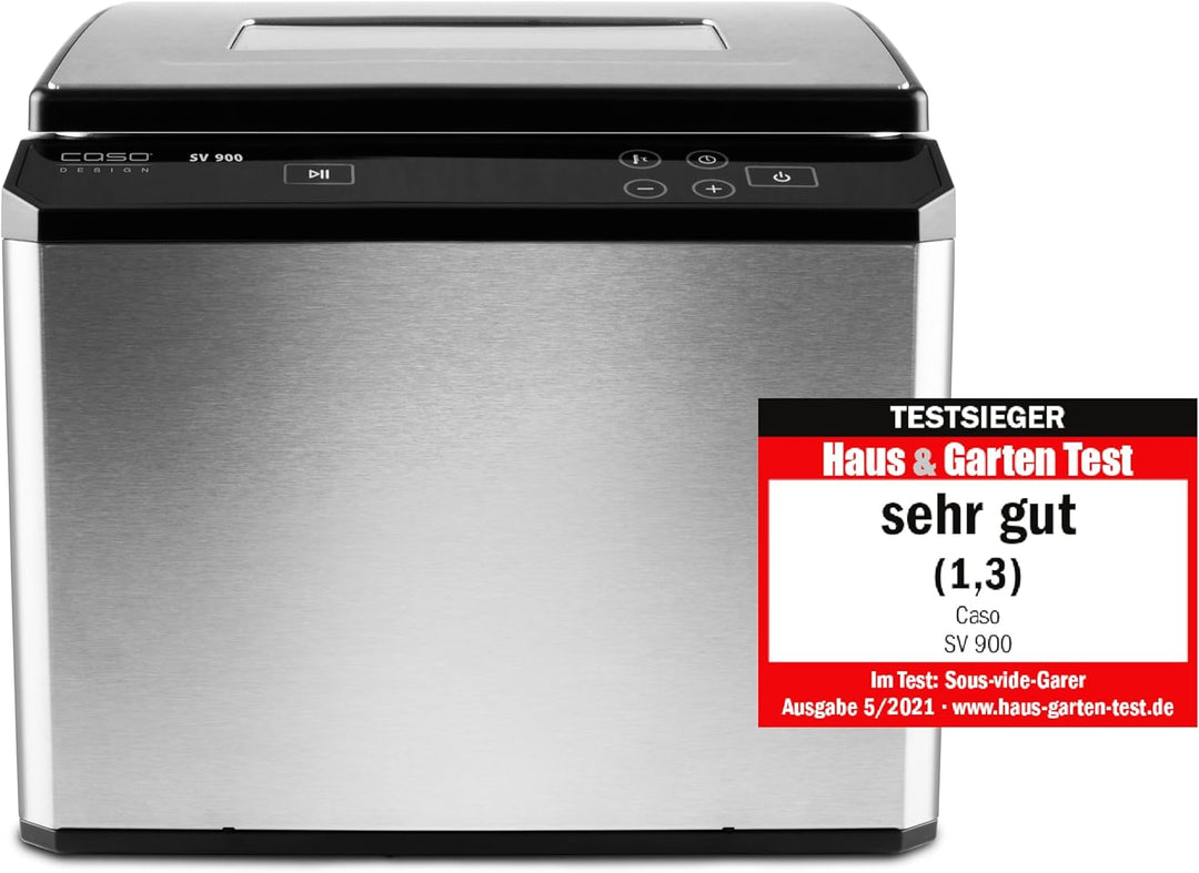 CASO SV900 Sous Vide Garer, perfektes Vakuum garen im Wasserbad für bis zu 5 Portionen, Niedertemper