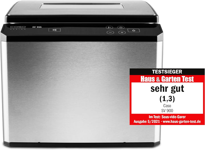 CASO SV900 Sous Vide Garer, perfektes Vakuum garen im Wasserbad für bis zu 5 Portionen, Niedertemper