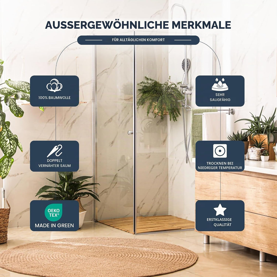 Utopia Towels Bleichfeste Salon Handtücher aus Baumwolle (24er-Packung, Schwarz, 41 x 69 Zentimeter)