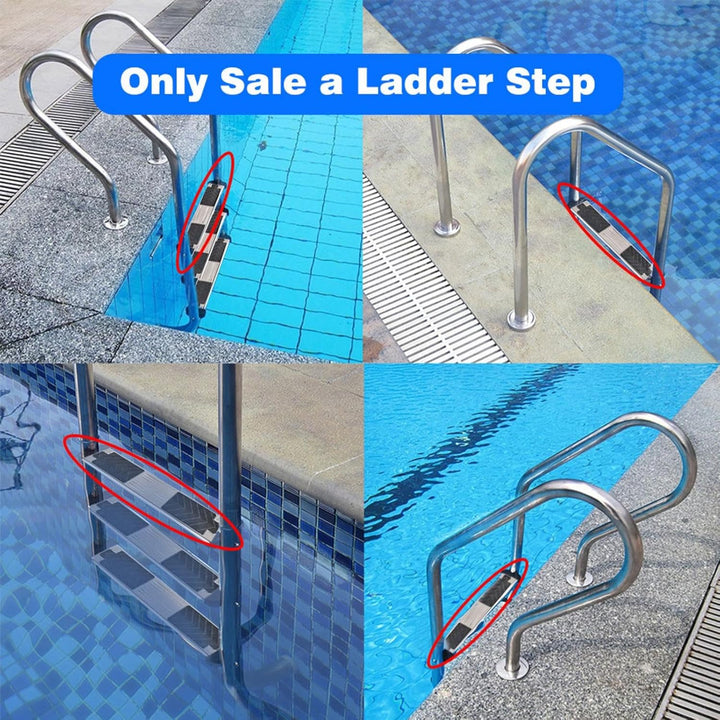 Schwimmbad-Stufe, 50 X 7,5 X 2,5cm- Edelstahl Poolleiter Ersatzstufe, Edelstahl-Ersatzleiter, Spross