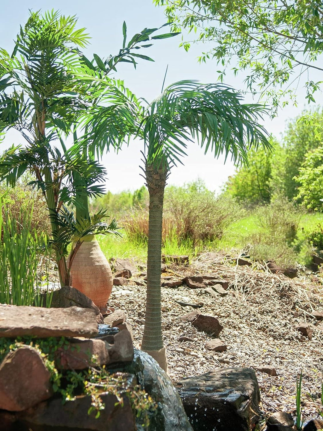 EUROPALMS Phönixpalme Luxor, Kunstpflanze, 240cm | Phönixpalme mit imposantem Blattwerk