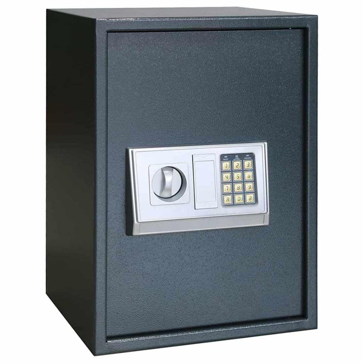 vidaXL Digitaler Safe mit Schloss Dunkelgrau 35 x 31 x 50 cm Stahl, Heimwerker Schreibtischsafe, mod
