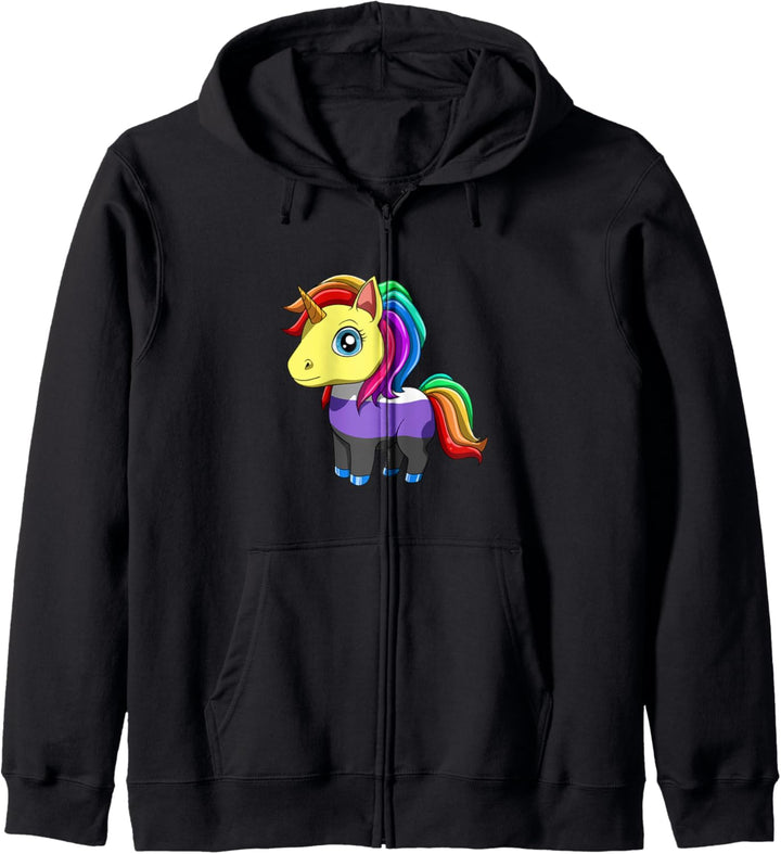 Nichtbinär und Genderqueer Einhorn Kapuzenjacke