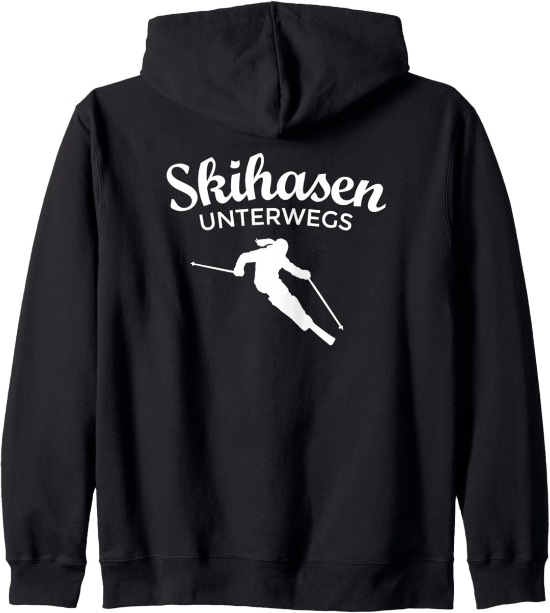 Skihasen Unterwegs (Weiss) Skifahrerinnen Apres Ski Kapuzenjacke