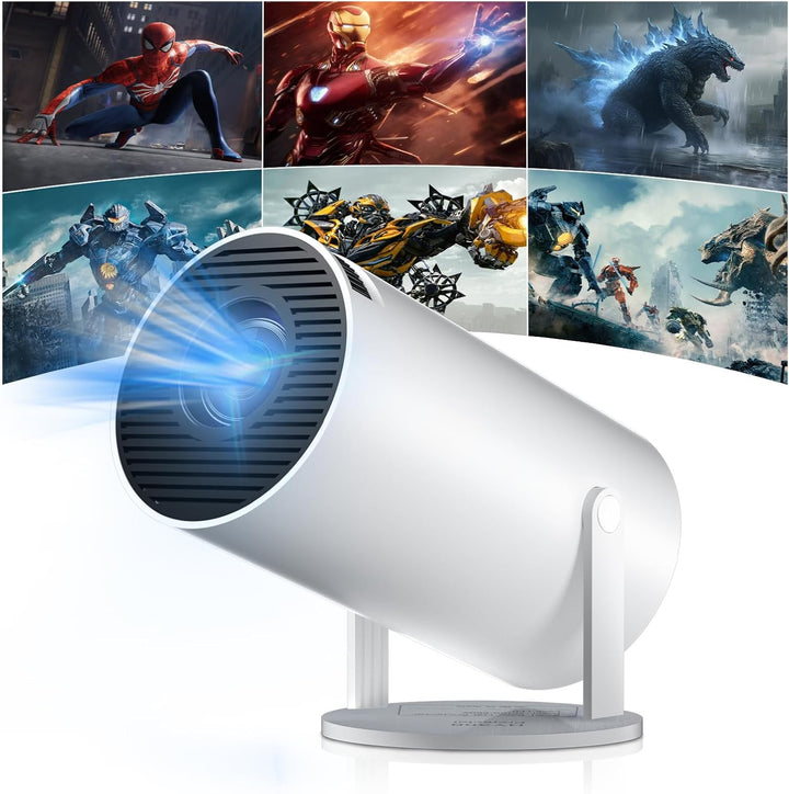Salange Mini Beamer,Unterstützt 4K Mini Projektor WiFi 6 BT5.2,Projektor Android OS 11.0 Beamer 4k H