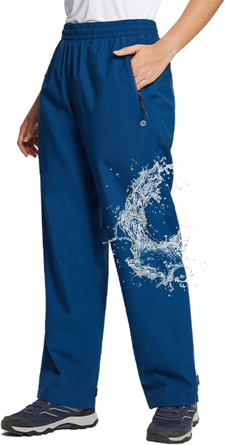 baleaf Regenhose Damen Wasserdicht 10000mm H2O Atmungsaktiv Überziehhose Leichte Wanderhose Trekking