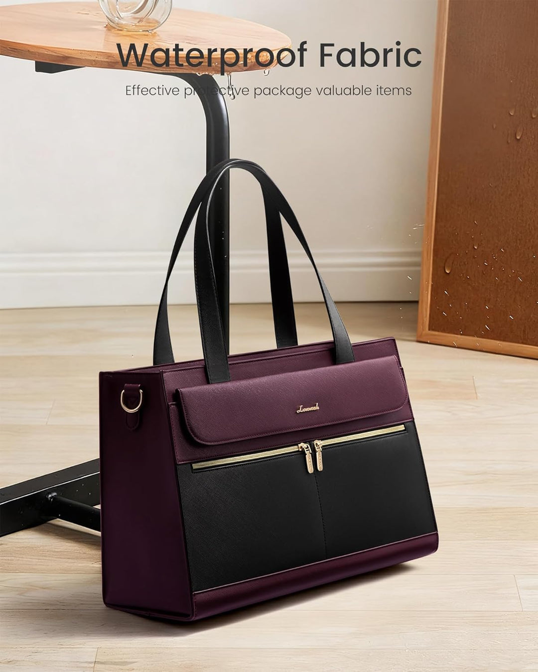 LOVEVOOK Laptoptasche Damen 15,6 Zoll, Elegant Handtasche Arbeitstasche Gross Shopper Business Tasch