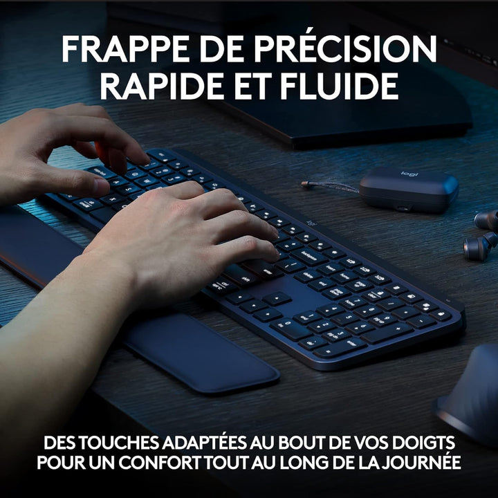 Logitech MX Keys S - Graphit, Französisches AZERTY-Layout