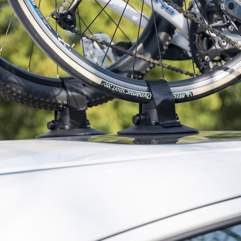 ROCKBROS Fahrradträger mit Saugnäpfe Fahrrad Dachträger Dachgepäckträger Schnellmontage für 3 Fahrrä