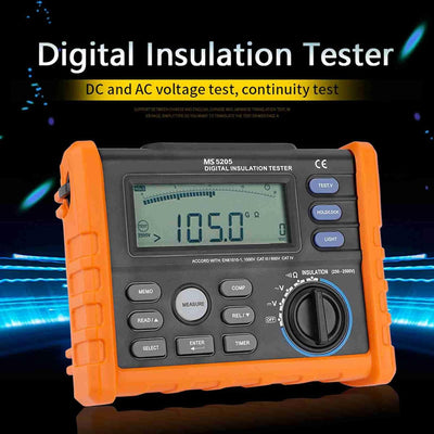 PM5205 Digitales Widerstandsmessgerät 2500 V Isolation Megaohm-Tester 0,01 MΩ-100 GΩ Widerstandsmess