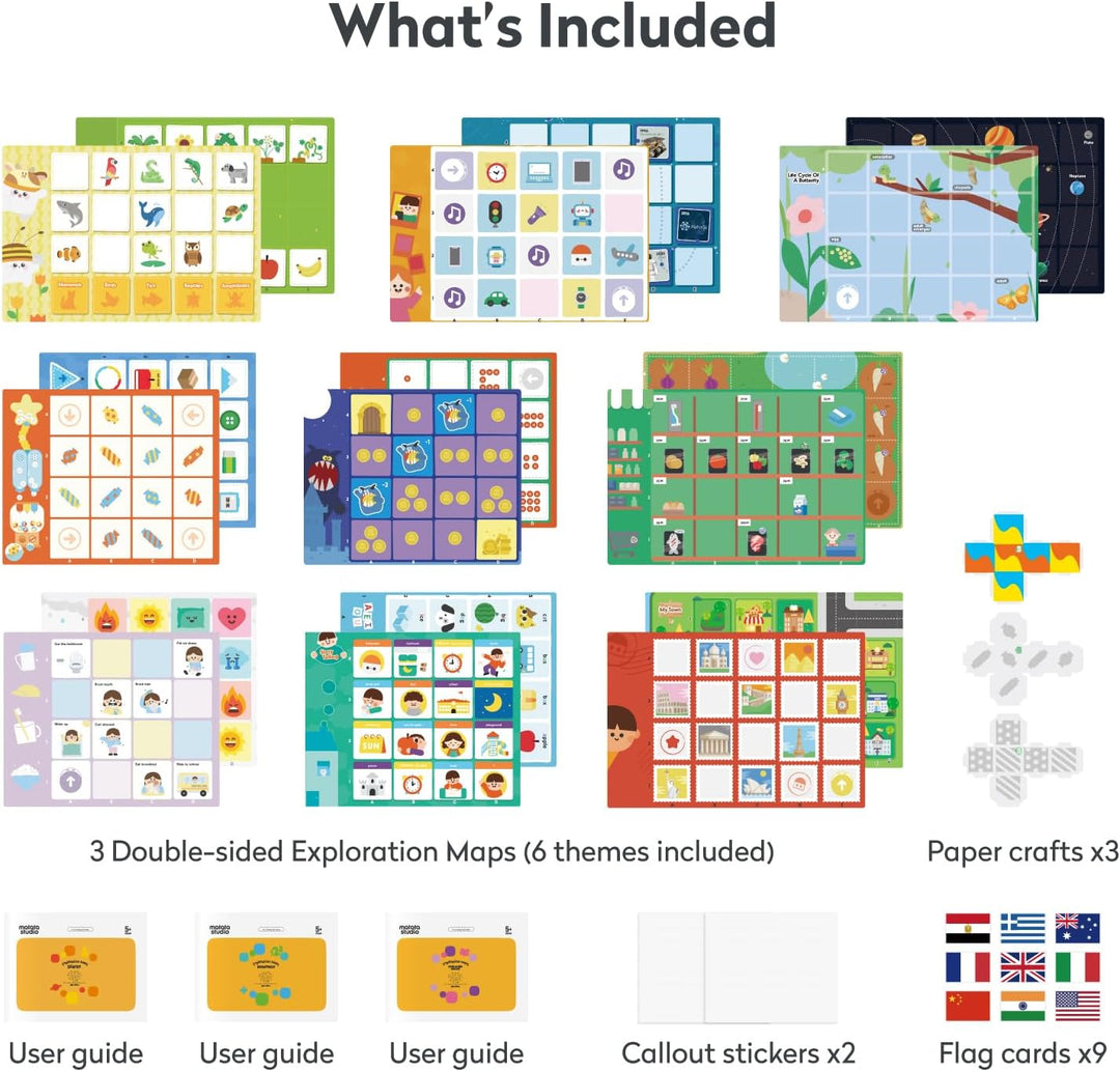 MatataStudio Erkundungskarte für Tale Bot & Coding Set, Naturwissenschaften, Mathematik, Sozialkunde