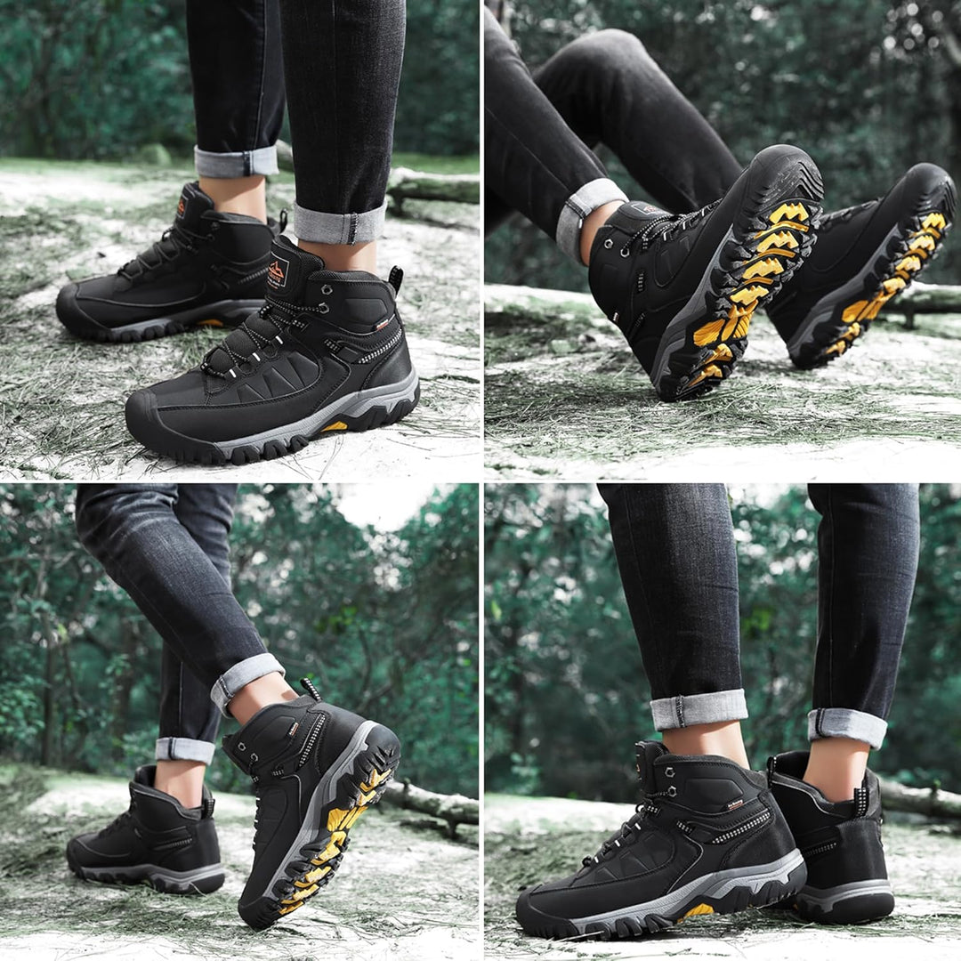 AX BOXING Winterschuhe Herren Gefüttert Winterstiefel Warm Wanderschuhe Draussen Winterboots Rutschf