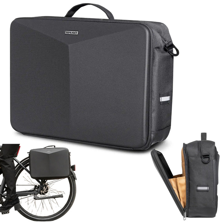 SHAD Bikes - Laptoptasche Fahrrad Gepäckträger 16L - wasserdichte Fahrradtasche mit Schultergurt - f
