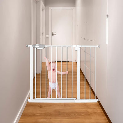 Froadp Türschutzgitter Baby Treppengitter Kindergitter ohne Bohren 85-95cm Türgitter Treppen Beidsei