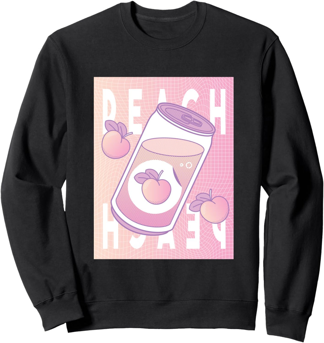 90er Jahre japanischer ästhetischer Pfirsichsaft Sweatshirt