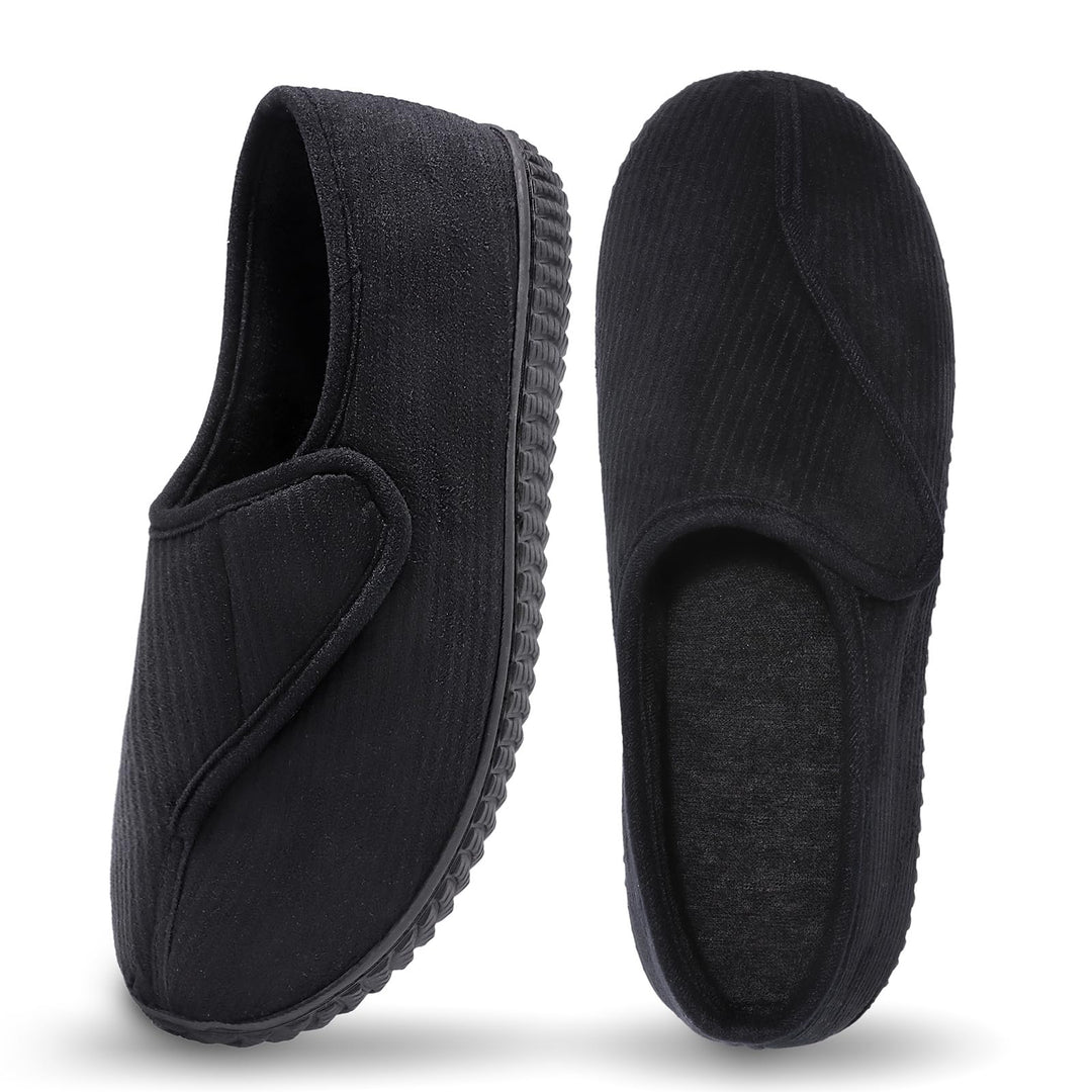 Git-up Herren Diabetiker Hausschuhe Schuhe Arthritis Ödem Verstellbare Verschluss Memory Foam Haussc