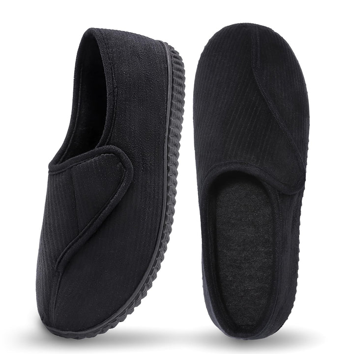 Git-up Herren Diabetiker Hausschuhe Schuhe Arthritis Ödem Verstellbare Verschluss Memory Foam Haussc
