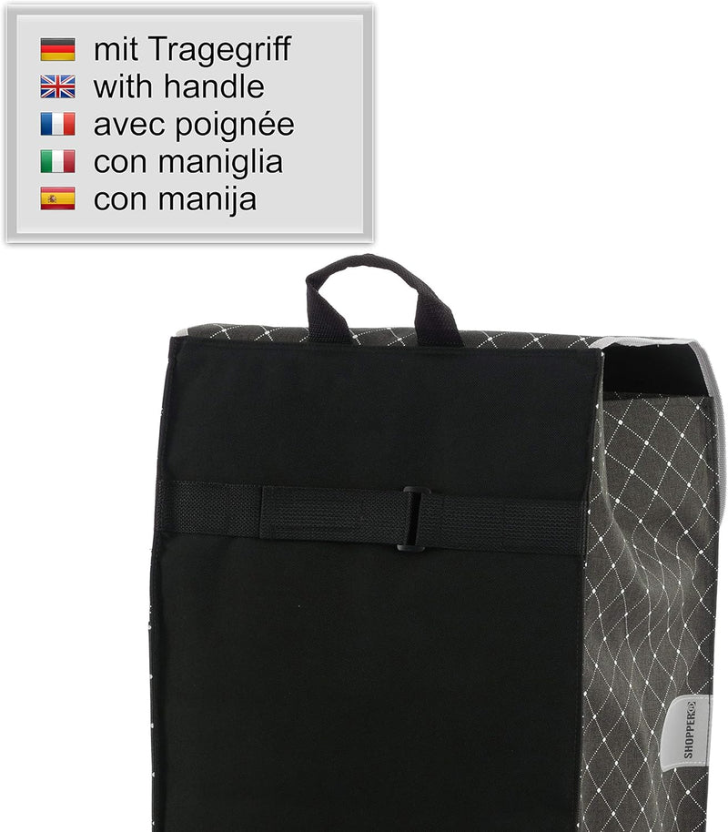 ANDERSEN Einkaufstrolley - Treppensteiger Scala Shopper Tamo anthrazit 51 L Reflektor,Thermo, leicht