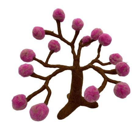 Blühender Pompon Baum - gefilzt - Filz Shop - Handarbeit (Ffh304) Filzbäume Blühender Pompon Baum, F