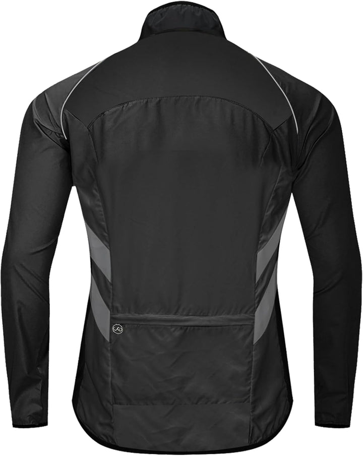 WOSAWE Fahrradjacke für Herren Leichte Winddicht Laufjacke Windbreaker Reflektierend Radjacke Mantel