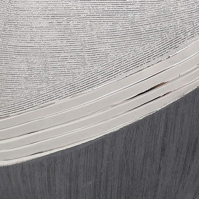Dekohelden24 Edle Moderne Deko Designer Keramik Schale/Platte/Naschschale/Dekoschale in Silber-grau,