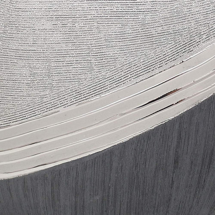 Dekohelden24 Edle Designer Keramik Schale wellenförmig in Silber-grau, 27 cm Schale 27 cm, Schale 27