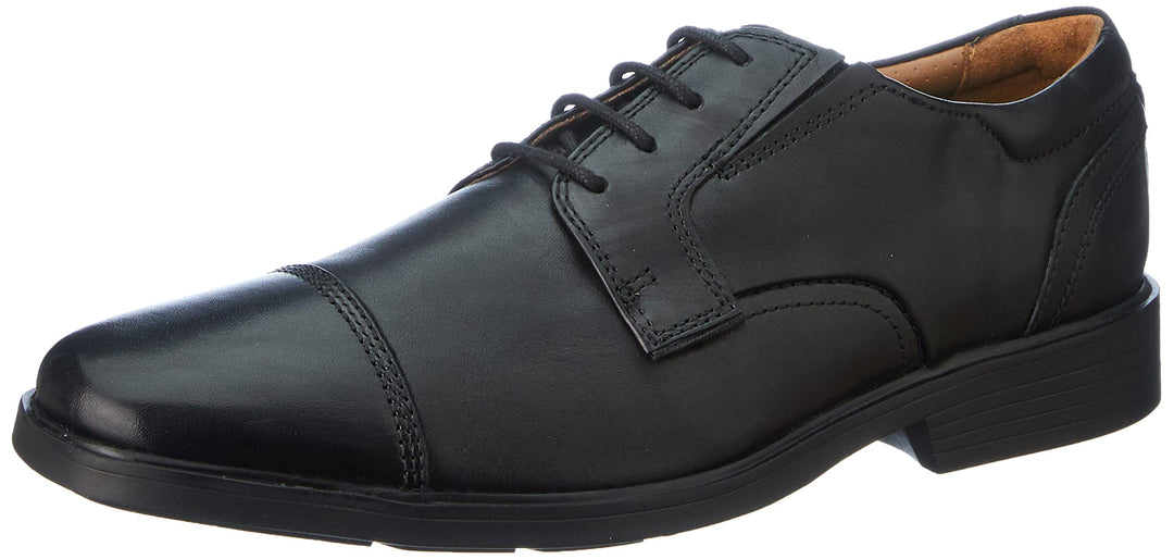Clarks Herren Clarkslite Cap Oxford, Black Leather