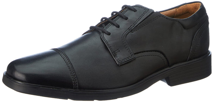 Clarks Herren Clarkslite Cap Oxford, Black Leather