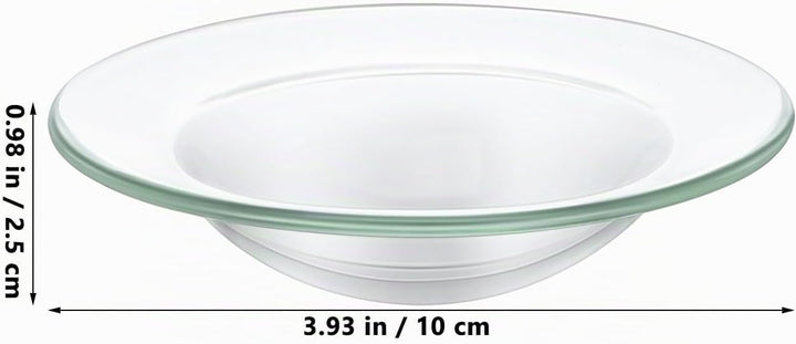 5 Stück Ersatzschale für Ölwärmer Wachsschmelzhalter aus Glas Runde Aromatherapie Kerzenwärmerplatte