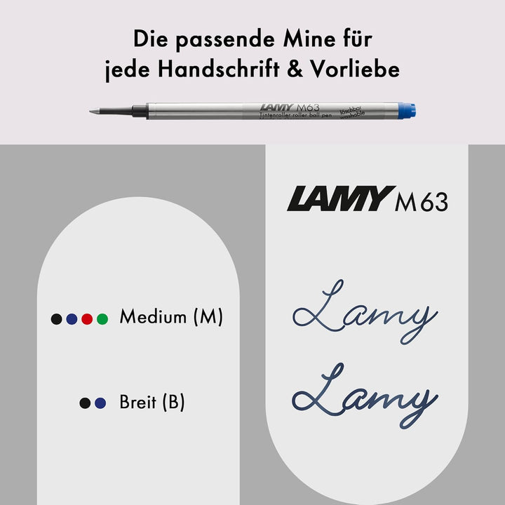 LAMY Lx Tintenroller 357 – Rollpen aus Aluminium, edel eloxiert in der Farbe Ruthenium mit transpare
