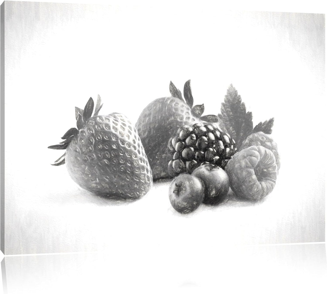 Pixxprint Frisches Obst als Leinwandbild/Grösse: 100x70 cm/Wandbild/Kunstdruck/fertig bespannt, 100x