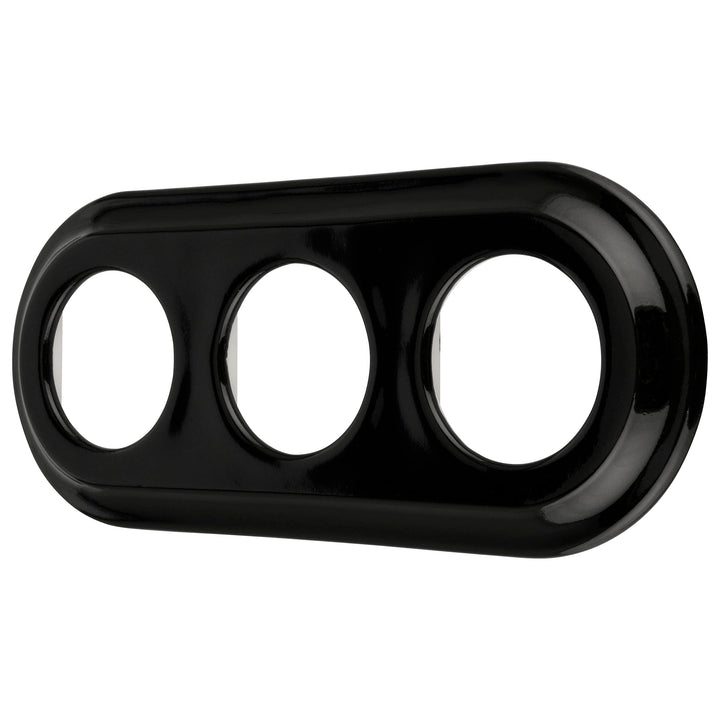 Porzellan Retro Rahmen 3-fach, Serie PR1 schwarz
