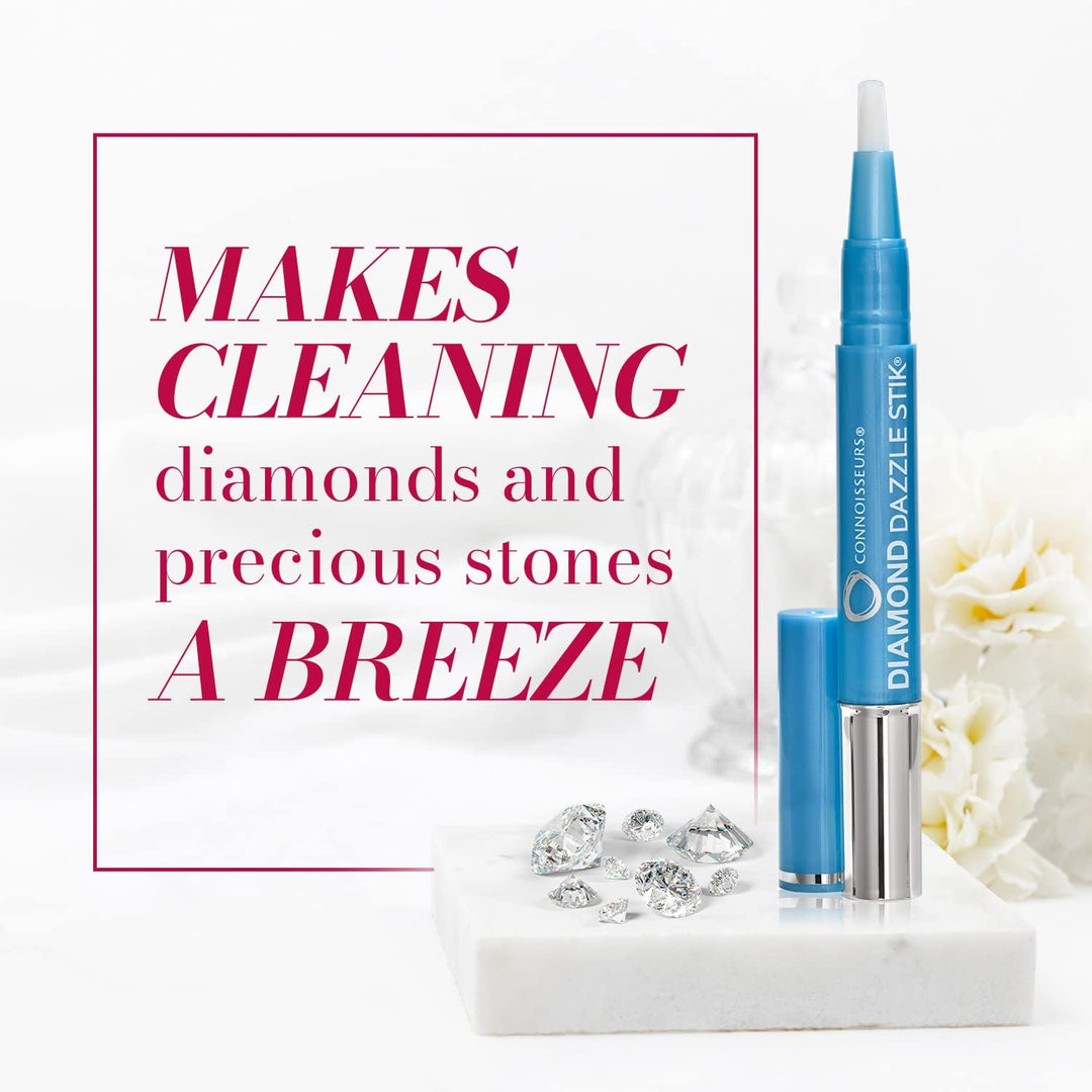 CONNOISSEURS Diamond Dazzle Stik – Tragbarer Diamantreiniger für Ringe und anderen Schmuck – bringen