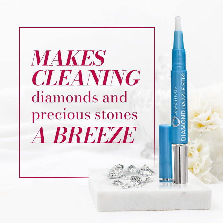 CONNOISSEURS Diamond Dazzle Stik – Tragbarer Diamantreiniger für Ringe und anderen Schmuck – bringen