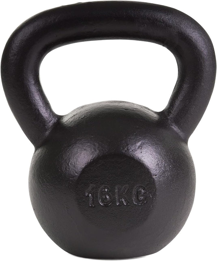 Sport-Thieme Gusseisen Kettlebell pulverbeschichtet | Hohe Langlebigkeit | Hochwertige Kugelhantel i