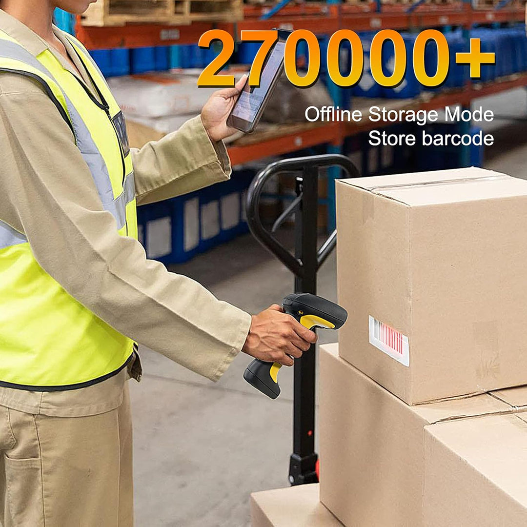 NetumScan Wireless 2D-Barcode-Scanner, wasserdichter und antimikrobieller Barcode-Leser (QR PDF17 Da