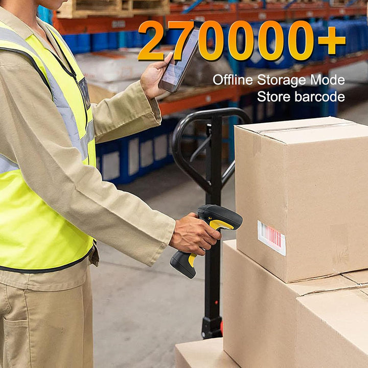 NetumScan Wireless 2D-Barcode-Scanner, wasserdichter und antimikrobieller Barcode-Leser (QR PDF17 Da