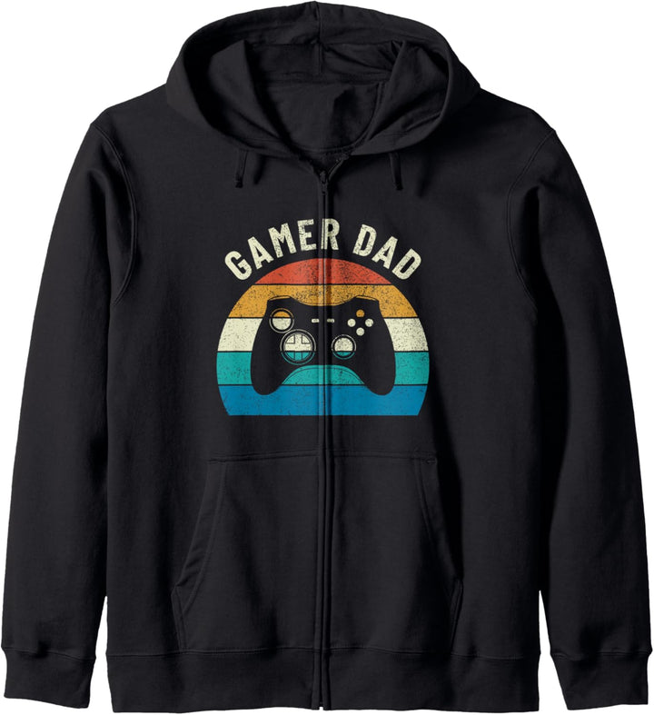 Gamer Dad Videospiel Gaming Vater Vintage Kapuzenjacke