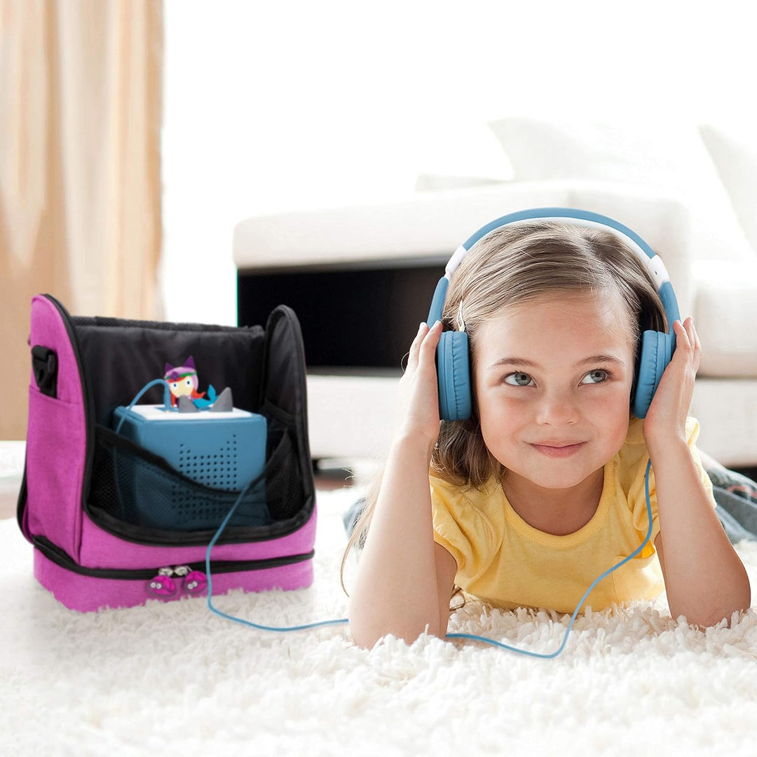 fridoli Kinderrucksack | Toniebox Tasche | pink | Akku Aufladen in der Tasche | bis zu 20 Toniefigur
