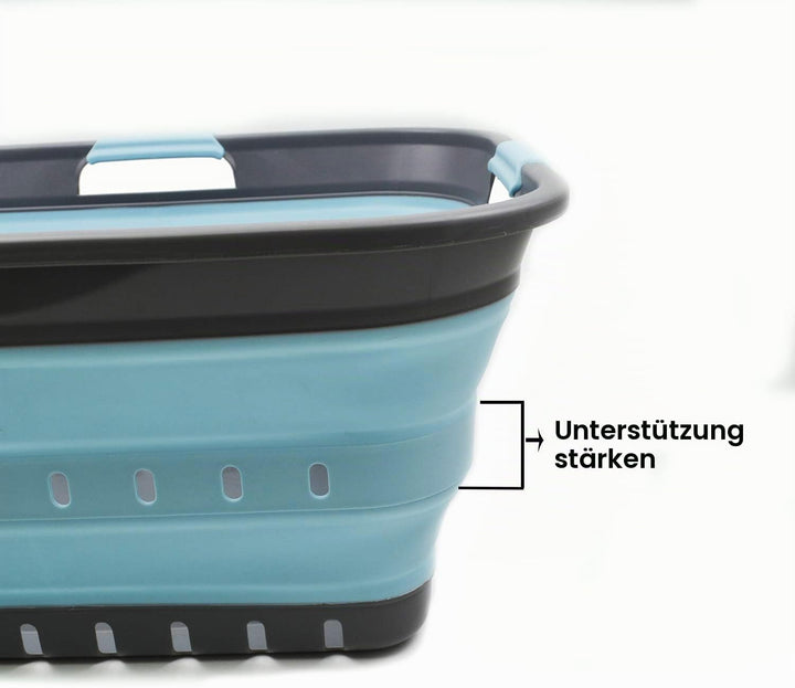 SAMMART 42L Faltbarer Wäschekorb aus Kunststoff – Faltbarer Pop-Up-Aufbewahrungsbehälter/Organizer –