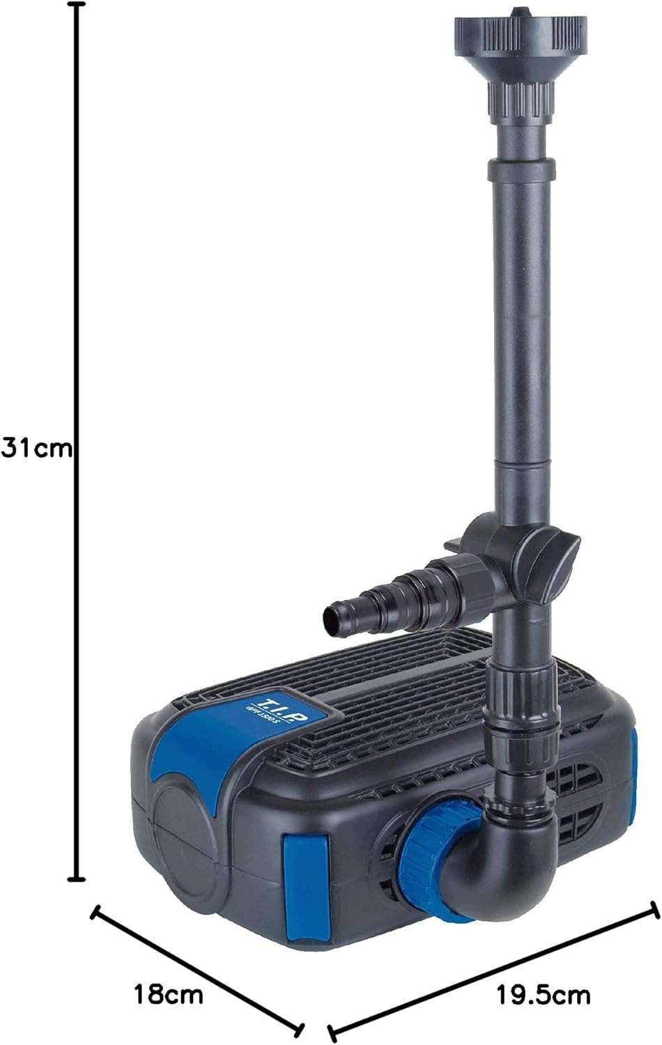 T.I.P. Multifunktions-Teichpumpe Wasserspiel Filter Bachlauf Springbrunnen WPF 1500 S (bis 1.500l/h