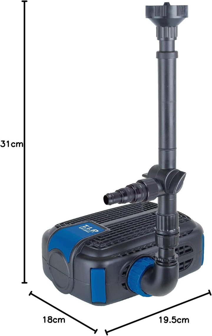 T.I.P. Multifunktions-Teichpumpe Wasserspiel Filter Bachlauf Springbrunnen WPF 1500 S (bis 1.500l/h
