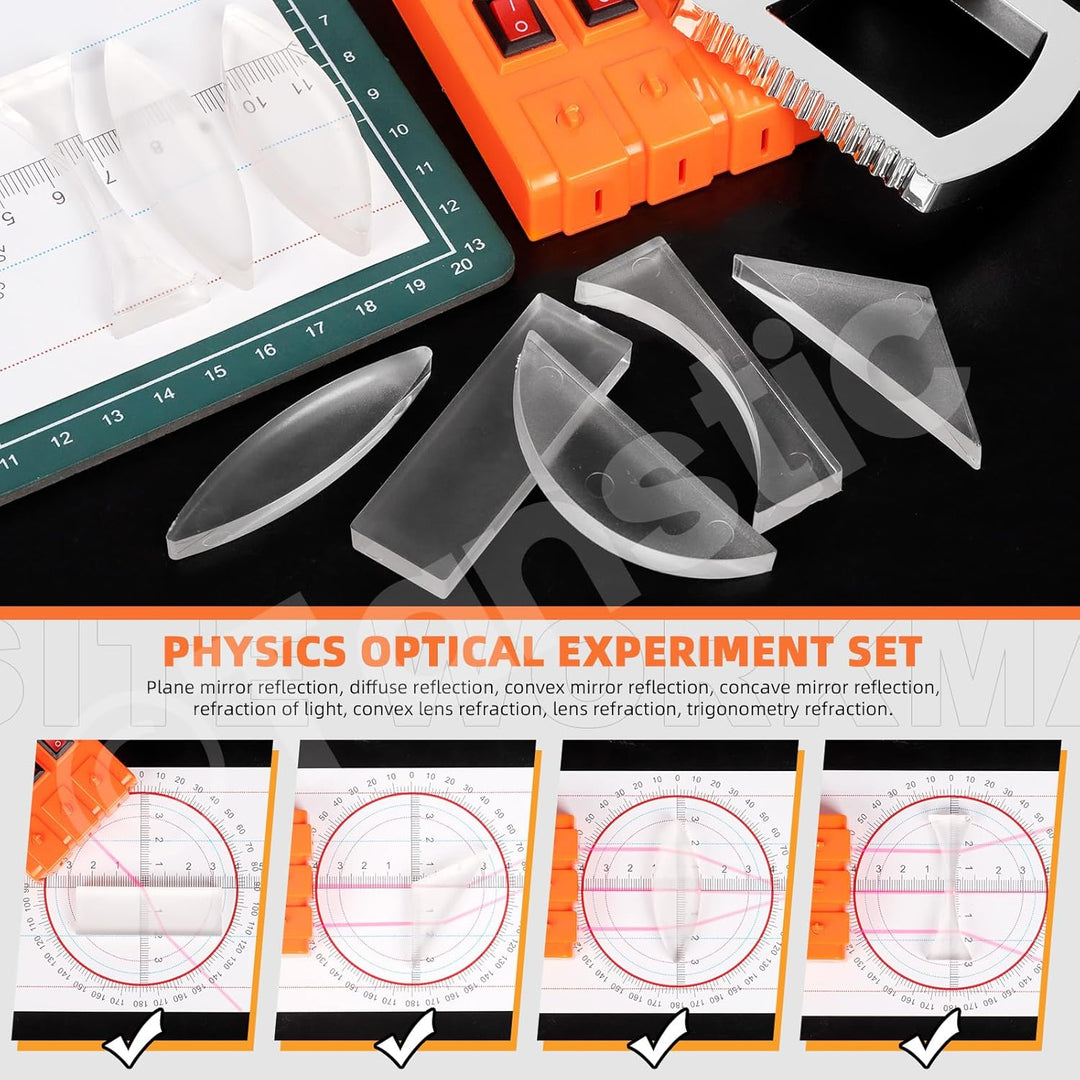 Tanstic 11Pcs Physik Optisches Experiment Set Physikalische Optik Set Lichtquelle Lehre Demonstratio