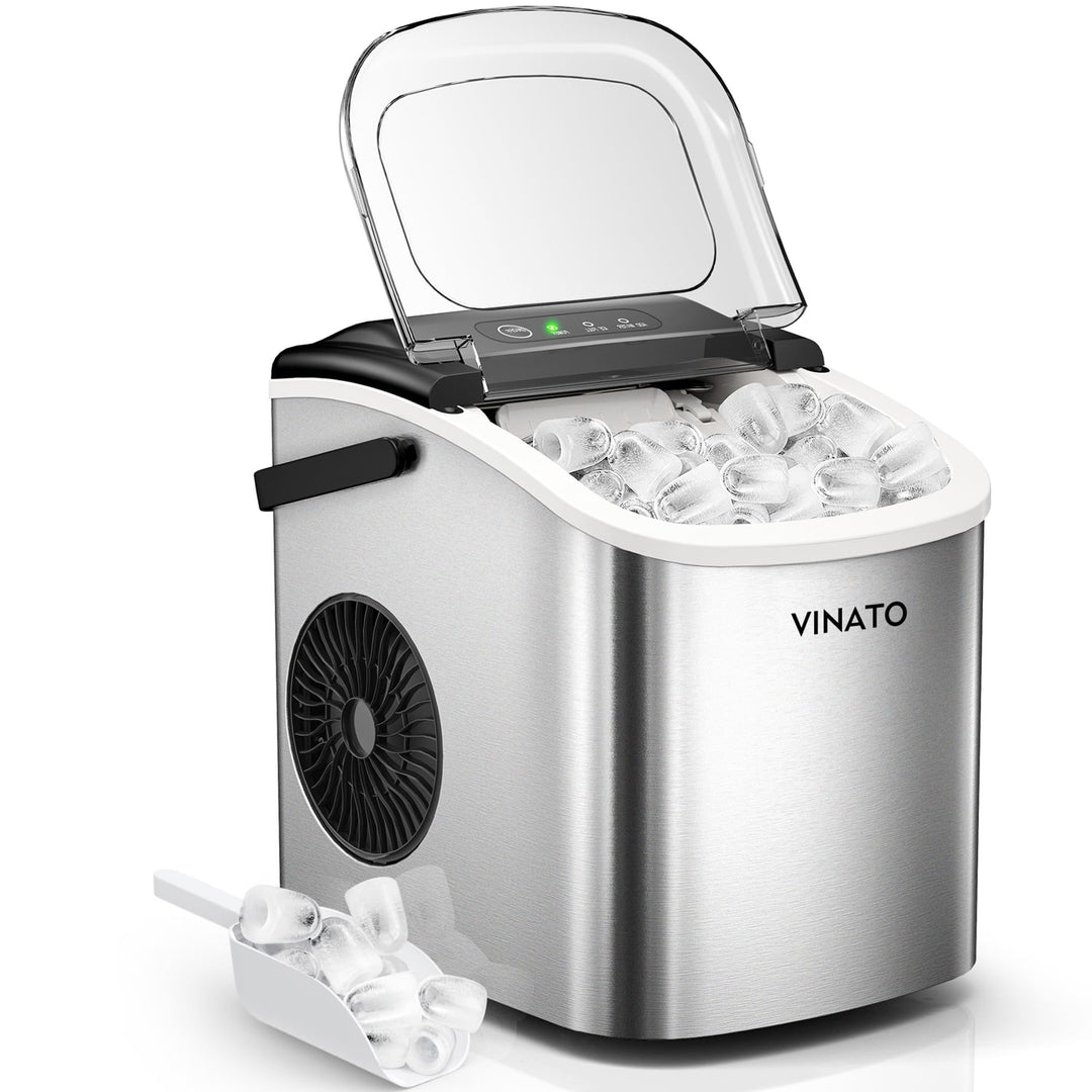 VINATO Eiswürfelmaschine Klein, 9 Eiswürfel in Nur 6-8 Minuten Eiswürfelmaschine, Tragbar Ice Cube M