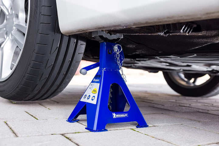 MICHELIN Unterstellbock 2 Tonnen Traglast, 2 Stück Stützböcke, Höhenverstellbar 280 mm bis 428 mm Hu