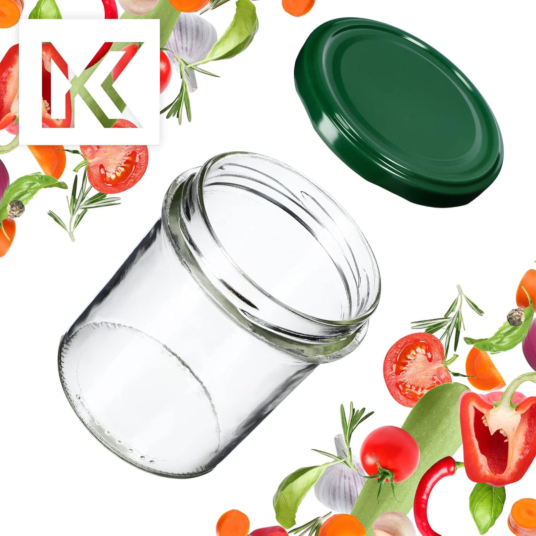 KADAX 10er Set Marmeladengläser 350ml TO82, Einmachgläser Vorratsgläser Mason Jar mit Schraubdeckel,