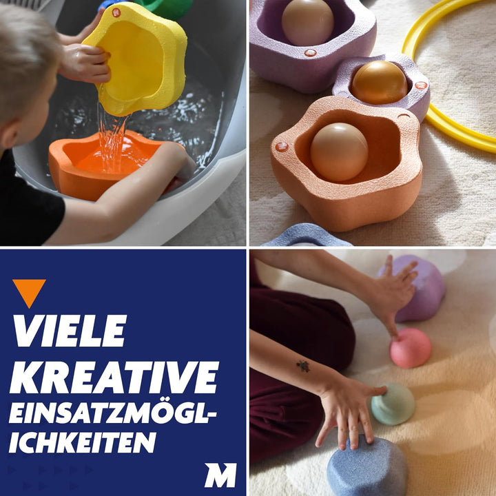 Majestic Sport Rocks, Sensorische Balanciersteine für Kinder – 5er Set – Belastbar, Fördert Gleichge
