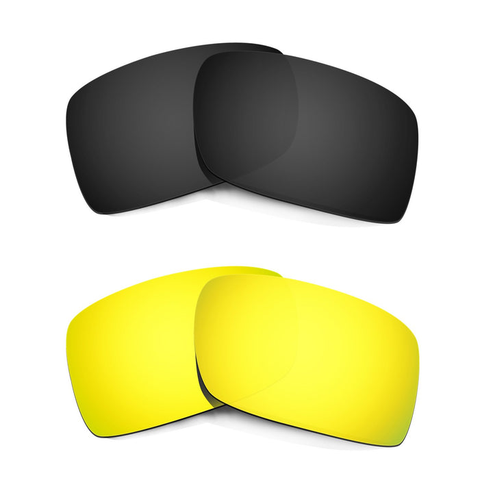 HKUCO Plus Mens Replacement Lenses For Oakley Gascan - 2 pair Combo Pack